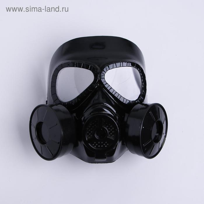 Карнавальная маска «Противогаз», цвет чёрный - Фото 1