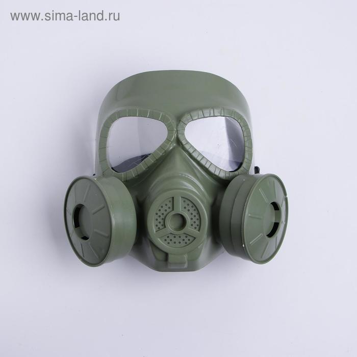Карнавальная маска «Противогаз», цвет зелёный - Фото 1