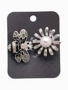 Зажим для кардигана «Пчела», пришивной, цвет чёрно-белый в серебре - Фото 7