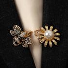 Зажим для кардигана «Пчела», цвет чёрно-белый в золоте - Фото 9