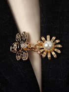 Зажим для кардигана «Пчела», цвет чёрно-белый в золоте - Фото 6