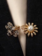 Зажим для кардигана «Пчела», цвет чёрно-белый в золоте - Фото 7