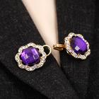 Зажим для кардигана пришивной «Сияние», цвет бело-фиолетовый в золоте - Фото 2