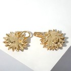 Зажим для кардигана «Омега», цвет бело-зелёный в золоте - Фото 2