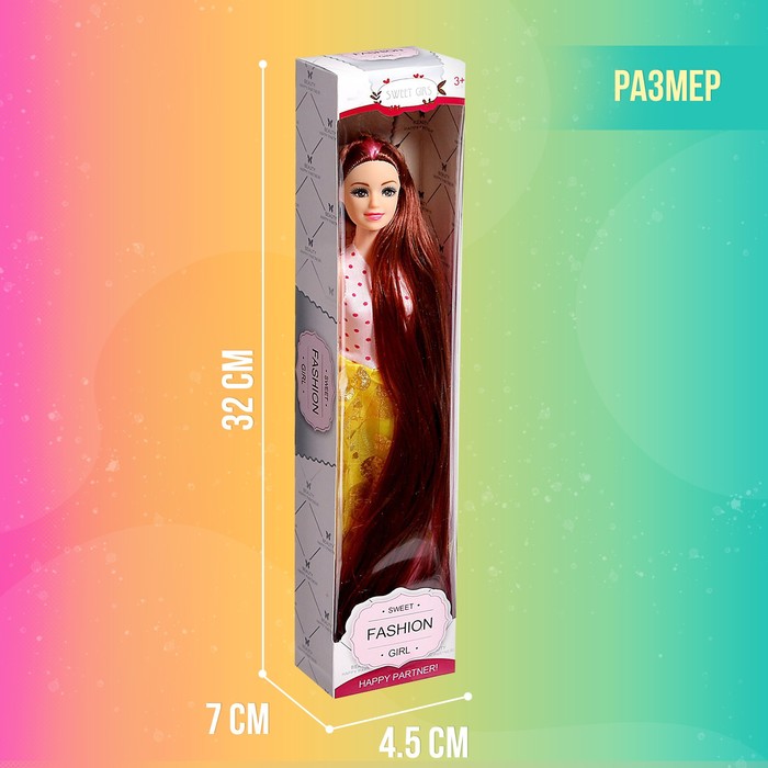 Кукла-модель шарнирная «Лида» в платье, МИКС 47728