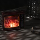 Светодиодная фигура «Телевизор с Дедом Морозом» 10 × 8 × 4 см, пластик, батарейки CR2032х2, свечение мульти (RGB) - Фото 2