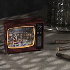 Светодиодная фигура «Телевизор с Дедом Морозом» 10 × 8 × 4 см, пластик, батарейки CR2032х2, свечение мульти (RGB) - Фото 3