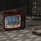 Светодиодная фигура «Телевизор с оленями» 10 × 8 × 4 см, пластик, батарейки CR2032х2, свечение мульти (RGB) - Фото 3