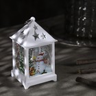 Светодиодная фигура «Фонарь со снеговиком» 6 × 13 × 6 см, пластик, батарейки AG13х3 (в комплекте), свечение тёплое белое - Фото 2