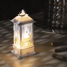 Светодиодная фигура «Фонарь с оленем» 5.5 × 13 × 5.5 см, пластик, батарейки AG13х3, свечение тёплое белое - фото 4221629