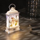 Светодиодная фигура «Фонарь со снеговиком» 7×13×3.5 см, пластик, батарейки AG13×3 (в комплекте), свечение тёплое белое - Фото 1