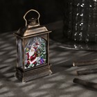 Светодиодная фигура «Фонарь с Дедом Морозом» 7 × 13 × 3.5 см, пластик, батарейки AG13х3 (в комплекте), свечение тёплое белое - Фото 2