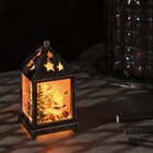 Светодиодная фигура «Бронзовый фонарь с Дедом Морозом» 7 × 13 × 3.5 см, пластик, батарейки AG13х3, свечение тёплое белое - Фото 1