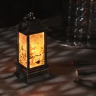 Светодиодная фигура «Бронзовый фонарь с Дедом Морозом» 5.5 × 13 × 5.5 см, пластик, батарейки AG13х3, свечение тёплое белое - Фото 1