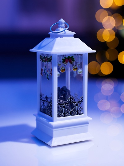 Светодиодная фигура «Камин с носками» 5.5×13×5.5 см, пластик, батарейки AG13×3 (в комплекте), свечение тёплое белое