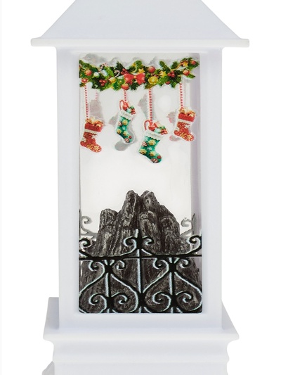 Светодиодная фигура «Камин с носками» 5.5×13×5.5 см, пластик, батарейки AG13×3 (в комплекте), свечение тёплое белое