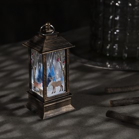 

Светодиодная фигура «Фонарь с оленем» 5.5 × 13 × 5.5 см, пластик, батарейки AG13х3, свечение тёплое белое