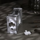 Светодиодная фигура «Серебристый фонарь с оленями» 7 × 13 × 3.5 см, пластик, батарейки AG13х3, свечение тёплое белое - Фото 3