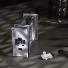 Светодиодная фигура «Серебристый фонарь с оленями» 7×13×3.5 см, пластик, батарейки AG13×3 (в комплекте), свечение тёплое белое - Фото 3