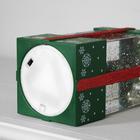 Светодиодная фигура «Подарок зелёный» 10 × 19 × 10 см, пластик, батарейки ААх3 (не в комплекте), USB, свечение тёплое белое - Фото 3