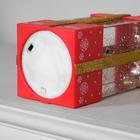 Светодиодная фигура «Подарок красный» 10 × 19 × 10 см, пластик, батарейки ААх3 (не в комплекте), USB, свечение тёплое белое - Фото 3