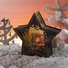 Фигура светодиодная звезда "Дед Мороз с подарками", 26х7х26 см, USB, музыка, Т/БЕЛЫЙ - фото 3740331