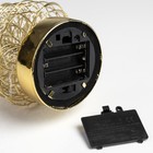 Светодиодная фигура «Ёлка плетёная» 8 × 30 × 8 см, металл, батарейки АААх3 (не в комплекте), свечение тёплое белое - Фото 4