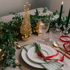 Светодиодная фигура «Ёлка плетёная» 8 × 30 × 8 см, металл, батарейки АААх3 (не в комплекте), свечение тёплое белое - Фото 5