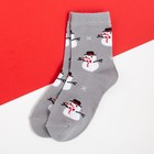 Носки детские новогодние KAFTAN «Снеговики» р-р 14-16, серый - фото 61530371