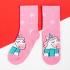Носки детские новогодние KAFTAN "Единорог" р-р 14-16, розовый - фото 9047408