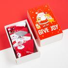 Набор новогодних детских носков Крошка Я "Give Joy", 4 пары, 6-8 см - фото 108443939