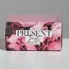 Коробка под бенто-торт с PVC крышкой, кондитерская упаковка «Present», 12 х 6 х 11.5 см - Фото 2
