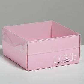 Коробка под бенто-торт с PVC крышкой «Love», 12 х 6 х 11,5 см