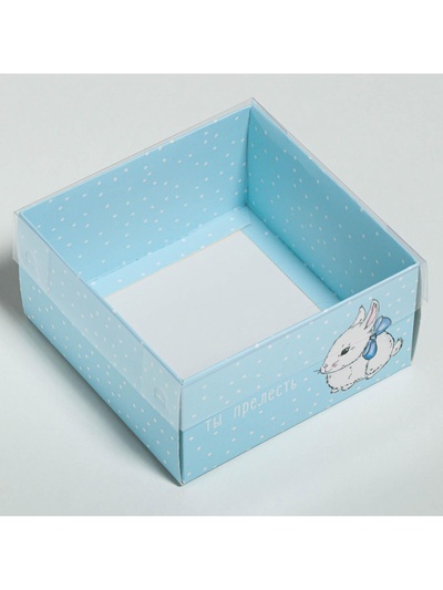 Коробка под бенто-торт с PVC крышкой, кондитерская упаковка, «Ты прелесть», 12 х 6 х 11,5 см