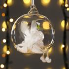 Фигурка - подвеска «Фея-бабочка, в юбке лепестке пушок, в шарике», ёлочная игрушка, 9×8×10 см - Фото 4