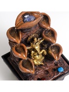 Фонтан настольный «Ганеша у скалы с водопадом», от сети, 18×12×12 см 5101669