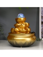 Фонтан настольный с подсветкой «Гора золотых слитков», от сети, 18.5×15×15 см 5104411