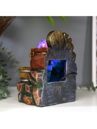 Фонтан настольный с подсветкой «Слоны и китайская монета», 20.5×14×11 см 5104412