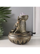 Фонтан настольный с подсветкой «Золотой Ганеша у природного фонтана», от сети, 20.5×15×15 см 5104413