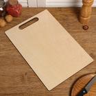 Доска разделочная двухсторонняя, прямоугольная, ручка вырез, 34×23×0.6 см - фото 21109568