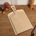 Набор досок разделочных двухсторонних, цилиндровых, с ручкой, 3 штуки - Фото 1