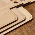 Набор досок разделочных двухсторонних, цилиндровых, с ручкой, 3 штуки - Фото 2