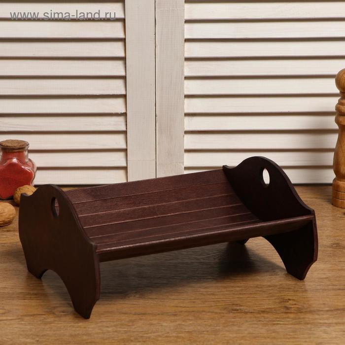 Хлебная корзинка деревянная "Колосок", прозрачный лак, цвет орех, 29×24×13.5 см - Фото 1