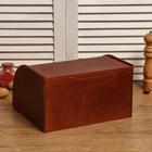 Хлебница деревянная "Корица", прозрачный лак, цвет красное дерево, 29×24.5×16.5 см - фото 6322756