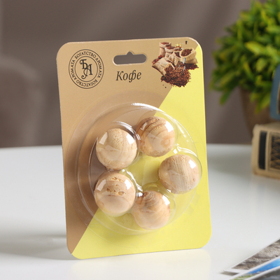 Набор деревянных аромашариков «Кофе», 5 шт., Богатство Аромата