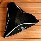 Шапка для бани и сауны «Пиратская шляпа», полиэстер, шерсть, чёрная, «Добропаровъ» - Фото 2