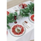 Десертная тарелка Доляна «Новогодняя ель», d=20.5 см, стекло, красная - Фото 4
