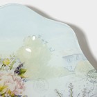 Тарелка стеклянная обеденная Доляна «Весенний роман», d=25 см - фото 4629239