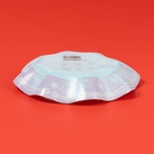 Салатник Доляна «Новогодняя ель», 400 мл, 19×3.7 см, стекло, красный - Фото 3