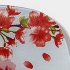 Тарелка стеклянная десертная Доляна «Сакура», 20×20 см - Фото 3